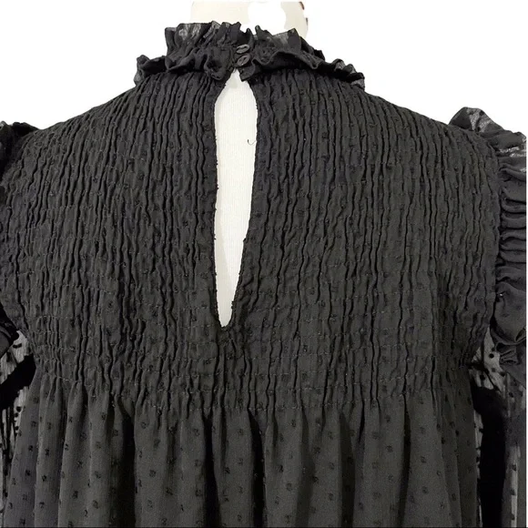 Zara‎ Plumetis Top Black - Picture 7 of 12